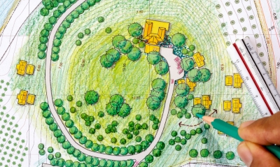 Illustration de projets en espaces verts : les techniques manuelles de dessin